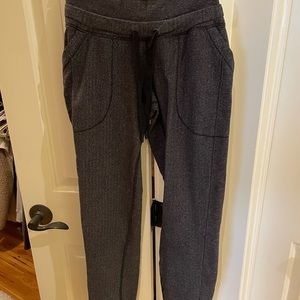 Lululemon Joggers. Herringbone dark gray/black.